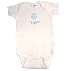 New Baby Boy Personalized Rocking Horse Infant Onesie